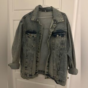 Boohoo light wash oversized denim jacket